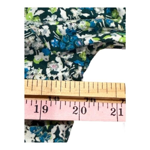BP Dress Womens XL Blue Green Floral Long Sleeve V Neck Stretch Boho Casual - Picture 9 of 11